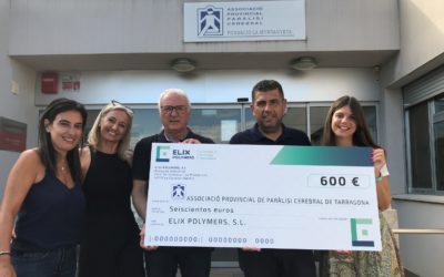 ELIX Polymers realiza una donación solidaria a la Asociación Provincial de Parálisis Cerebral de Tarragona (APPC) – Fundació La Muntanyeta