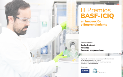Tercera edición de los Premios BASF-ICIQ en Innovación y Emprendimiento dotados con 9.000€